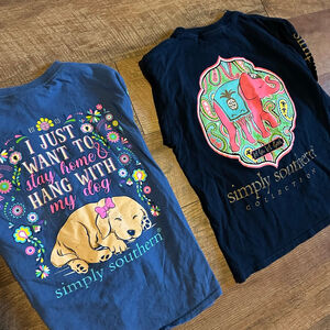 Girls Simply Southern Short Sleeve & Long Sleeve Tees S set 2
